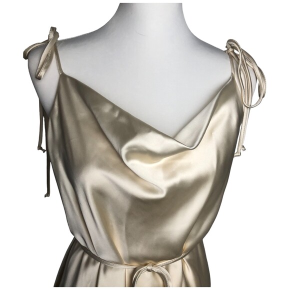 Z Bella NWT Strappy Bodycon Satin Slip Evening Cocktail Party Mini Dress Size L - Picture 7 of 12